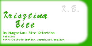 krisztina bite business card